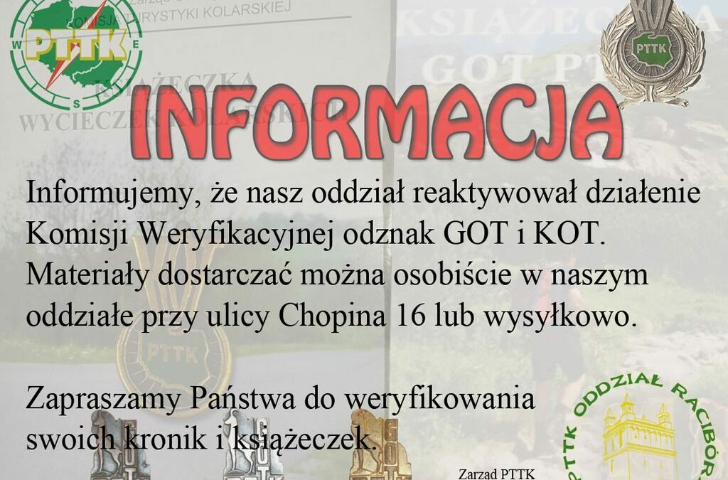 Reaktywacja Komisji Weryfikacyjnej – informacja