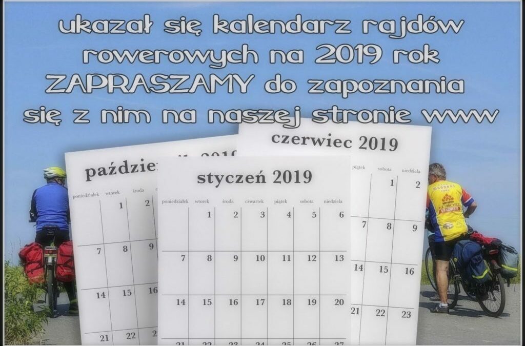 kalendarz rajdów rowerowych na 2019 rok